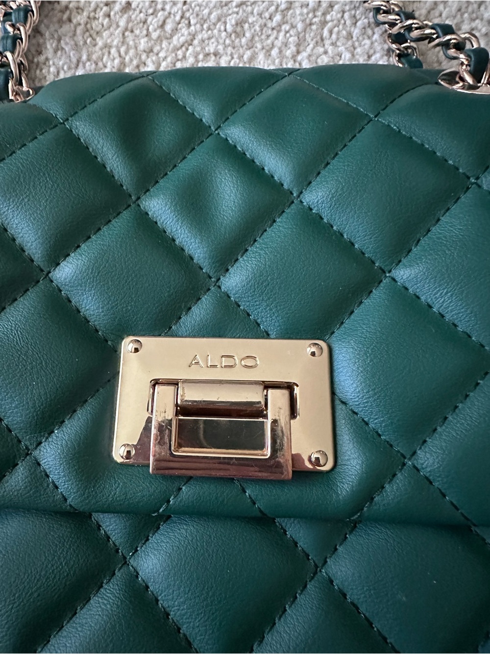 Aldo Quilted Handbag - Green - Picture 3 of 7
